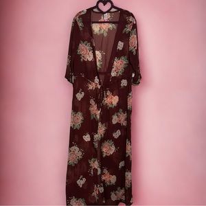 - Beautiful Floor Length Coverup Great Colors for Fall